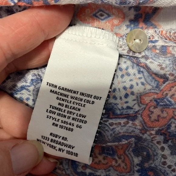 Ruby Rd Button Up Top - Picture 9 of 9